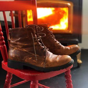 Camper Casual Boots, Women's, Brown leather, Size 38 / US 7